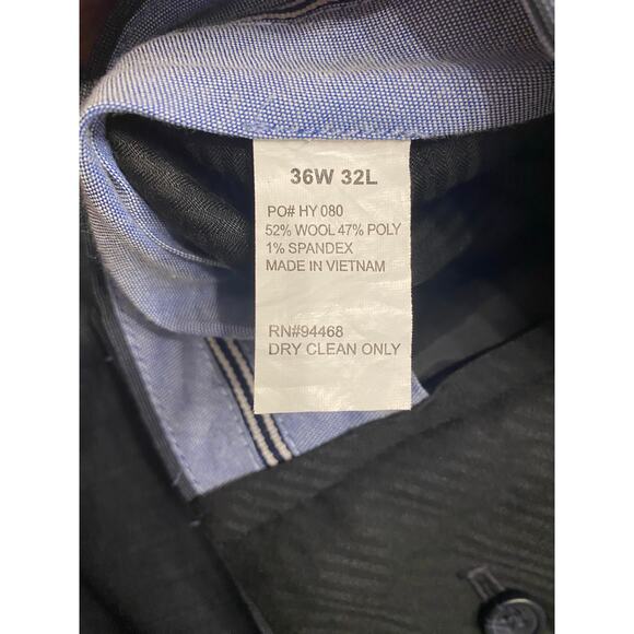 Nautical Blue Gray Suit Dress Pants‎ 36W 31L Flat Front - Picture 6 of 10